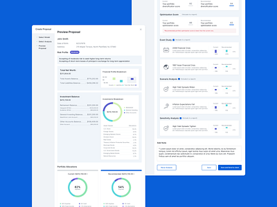 Proposal Tool - Report app data visualization design desktop app desktop design desktop ui graphs typography ui ux visual design visualizations web