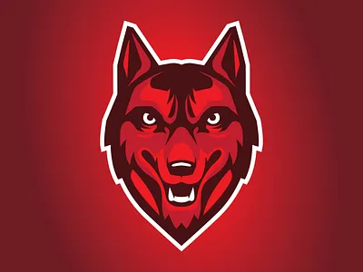 Red Wolf brand branding design dog esports illustration logo red sports sports logo vector wolf