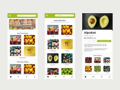 ToBu Mobile Apps Design app design fruits and vegetables online fruitsapps mobile apps design ui uidaily