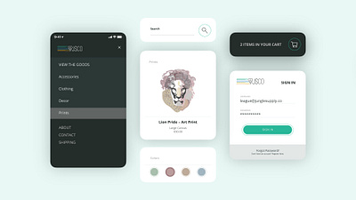 App UI Ecommerce app design color color palette graphicdesign interface mockup ui design visual design