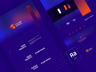 Stuna space blockchain blue brand brand identity design logo logodesign modern orange technology