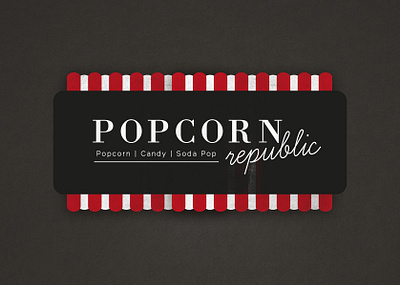 Porpcorn Republic brand brand identity logo popcorn red vintage