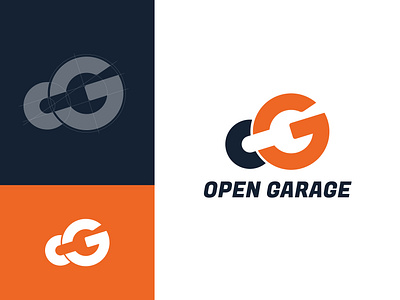 Open Garage brandidentity branding designer garagelogo letterlogo logo logodesign logodesigner logomark negativespace smartlogo toolslogo