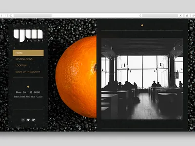 YUN website development restaurant sushi ui ux web design website
