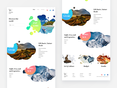 Wonderlust branding creative travel travelling ui ux web web design website website design wonderlust