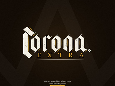 Corona beer logo refont beer blackletter brown corona gothic logo medieval neo gothic old refont vintage vintage logo