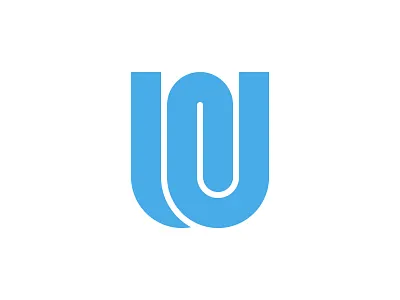 Loop W blue bold branding design illustration knot letter logo logo design loop monogram negative space thick vector w web western