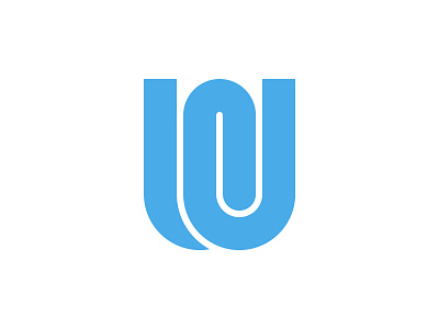 Loop W blue bold branding design illustration knot letter logo logo design loop monogram negative space thick vector w web western