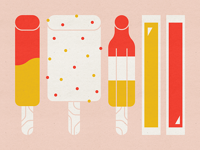 Popsicles cherry mango pop design food frozen ice treats icecream illustration mid century modern otter pops popsicles rocket pop strawberry shortcake ice cream stylized