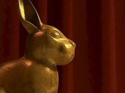 Rabbit 3d 3d model adobe dimension magazine magazine cover