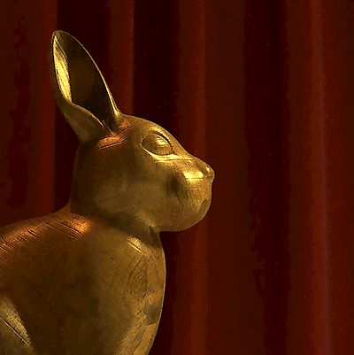 Rabbit 3d 3d model adobe dimension magazine magazine cover