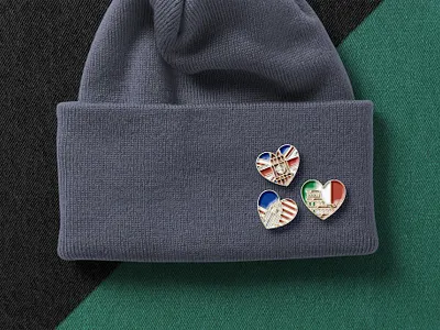 City Flag Pin design enamel pin icon iconography illustration lines pins temper temper tantrum vector