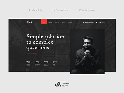 Zeus law firm | First Screen flat inspiration interface landing page law law company law firm main page ui user experience user interface ux web design website