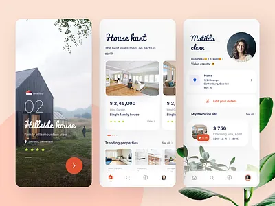 Real estate app concept abstract app branding design house house illustration houses illustration logo mobile ps sudhan typography ui vector web