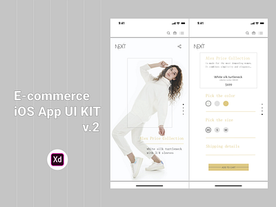 E-commerce iOS App UI KIT app buy cart cleandesign clothes concept e commerce ecommerce mobile onlineshop onlinestore order product design shop shopping store ui ux