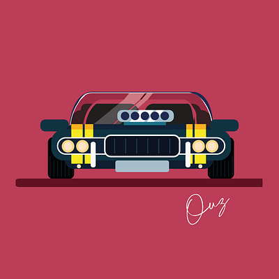 Car car design flatdesign illustration vintage