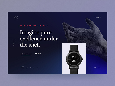 #7 SKAGEN Danish excellence 🇩🇰 | 99+ Days in the Lab blue clock danish denmark desktop ecommerce ecommerce shop excellence gradient hand hero landingpage marble time watch