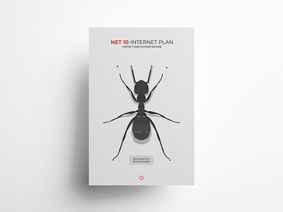 Router Ant advertising advertising poster design illustration illustrator minimal poster poster design vector