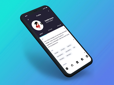 Profile ui daily 100 challenge dailyui profile ui rohith
