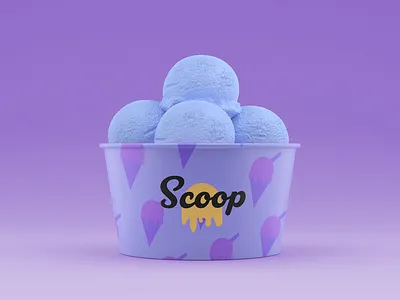 Daily Logo Challenge Day 27 brand design brand identity branding design graphic design ice cream logo ice cream shop logo design purple