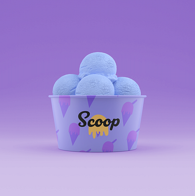 Daily Logo Challenge Day 27 brand design brand identity branding design graphic design ice cream logo ice cream shop logo design purple