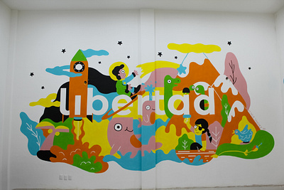 Libertad illustration kids illustration mural mural design muralart painting