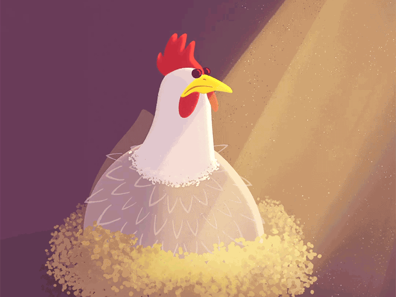 Jeanne-Poule 2d animation after effects animation character chick chicken framebyframe light motion photoshop