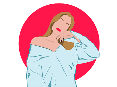 Red Lips flatdesign illustration illustrator vector