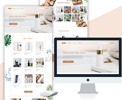 Skincare Website Design web design web design mockup website website design website mockup