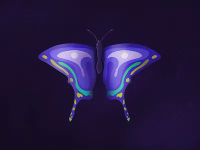 Butterfly dark draw illustration procreate