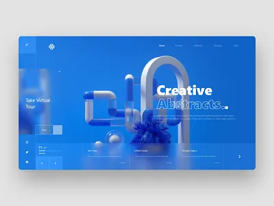 Creative Abstracts - UI Design Concept branding design minimal ui ui design uiux ux web webdesign website