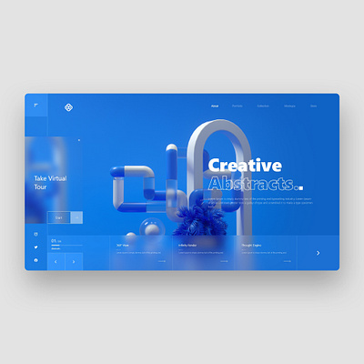 Creative Abstracts - UI Design Concept branding design minimal ui ui design uiux ux web webdesign website