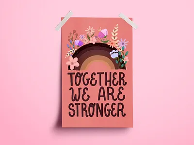 Together We Are Stronger Poster blacklivesmatter