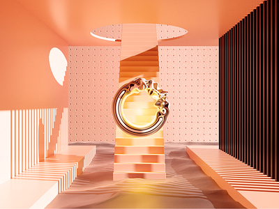 Distortion Scene 2.3 3d 3d art abstract blender distortion donut enviroment scene