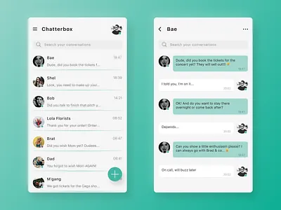 DAILY UI 013: Direct Messaging box chat app dailyui message app ui