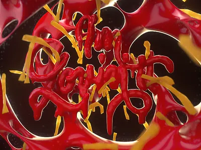 Im Lovin it 3d c4d cinema 4d design french fries fries illustrated type illustration ketchup mcdonalds typography