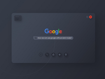 Dark Google! dark mode dark ui design google google design iran iranian persian persian ui redesign ui uidesign website website design