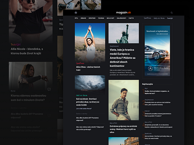 Magazin.sk dark design magazine news responsive typography ui user experience user interface ux web webdesign website