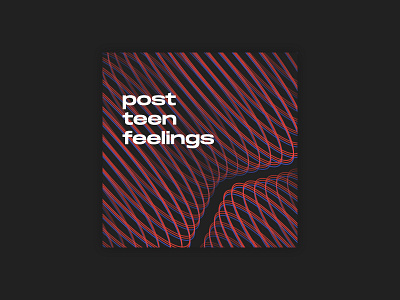 Post Teen Feelings (A Spotify Playlist) art circle circular dark flat geometric geometric art geometric design geometry gradient illustration playlist playlist cover spotify spotify cover