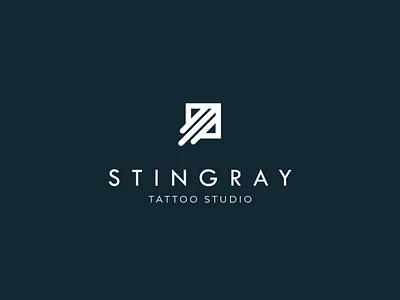 Stingray animal branding design logo logo design minimal sea stingray tattoo studio vector