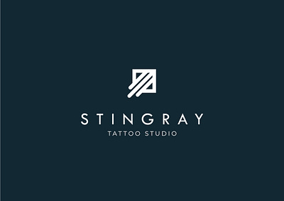 Stingray animal branding design logo logo design minimal sea stingray tattoo studio vector