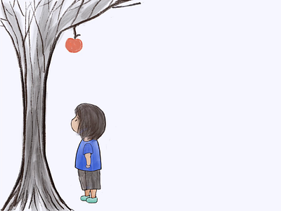 Boy And Apple animation apple pencil art cute ipad procreate