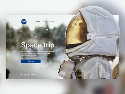 Space trip website - UX/UI landing landing page radolinski space ui ux web web design webdesign website