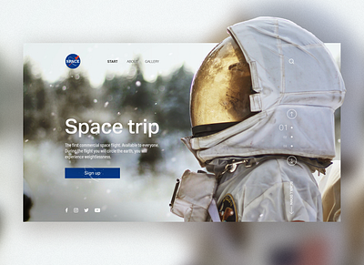 Space trip website - UX/UI landing landing page radolinski space ui ux web web design webdesign website