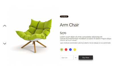 Arm chair design dribble ui ux webdesign website design