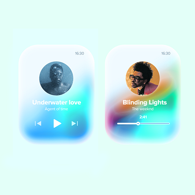 Apple watch music player apple apple watch clean minimal music player trend uidesign uikit watch widget