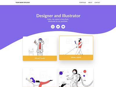 Illustration portfolio website nocode portfolio portfolio design portfolio site portfolio template website website design