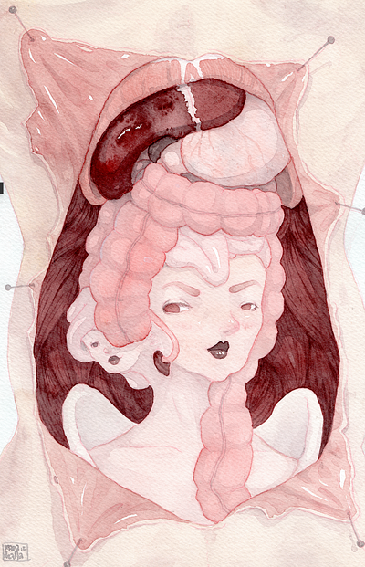 Mary intestines acrylics art artist artwork contemporaryart drawing illustration paint painting traditionalart