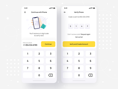 Sign up with Phone Verification - iOS Mobile App • Senz account app design create account ios login mobile mobile app mobile app design onboarding otp phone register sign in sign up signin signup ui verification verified verify