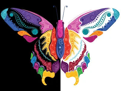 Colorful Butterfly adobe fresco adobe illustrator animals butterflies butterfly butterfly illustrations digital art illustration illustration art illustrations illustrator nature vector art vector illustrations wildlife